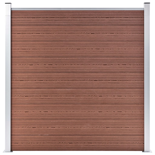 vidaXL Staketpanel WPC 180x186 cm brun