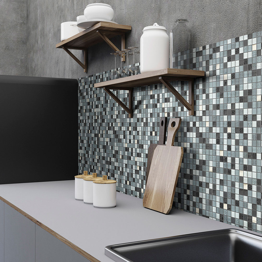 Kristallmosaik Arredo Grey/Silver Mix 2,3x2,3 cm