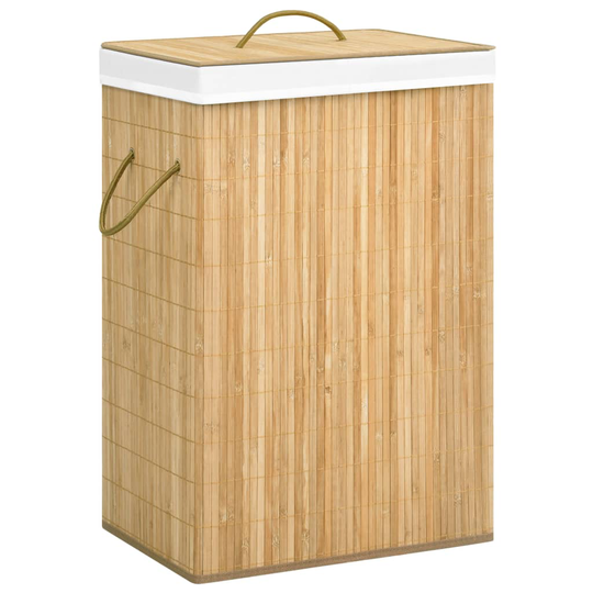 vidaXL Tvättkorg bambu 72 L
