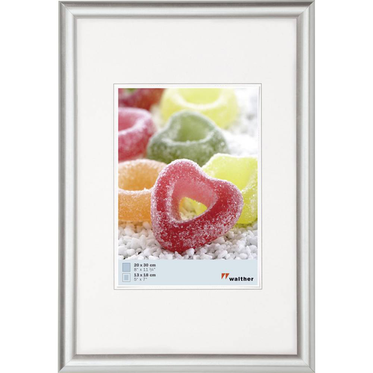 walther+ design Växelram akryl KP050S Pappersformat: 28 x 35 cm Silver