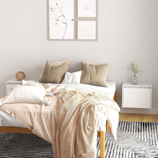 vidaXL Väggskåp 2 st 45x30x35 cm massiv furu vit