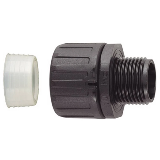 HellermannTyton 166-21600 HGL13-S-M16 Slangskruvlåsning Svart M16 9.80 mm Rak 1 st