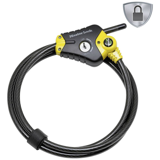 Master Lock 8420EURD Kabellås Svart, Gul Nyckellås