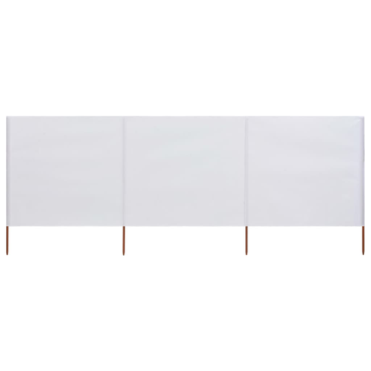 vidaXL Vindskydd 3 paneler tyg 400x160 cm sandvit