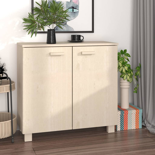 vidaXL Skänk honungsbrun 85x35x80 cm massiv furu