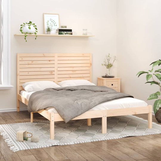 vidaXL Sängram massivt trä 160x200 cm