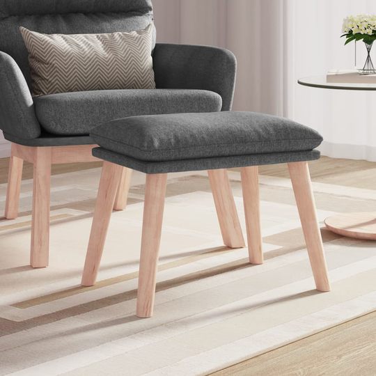 vidaXL Fotpall ljusgrå 45x29,5x39 cm tyg