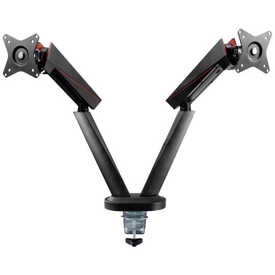 DELTACO GAMING GAM-102 2x Monitor bordsfäste 43,2 cm (17) - 81,3 cm (32) Vridbar, Tiltbar, Svängbar