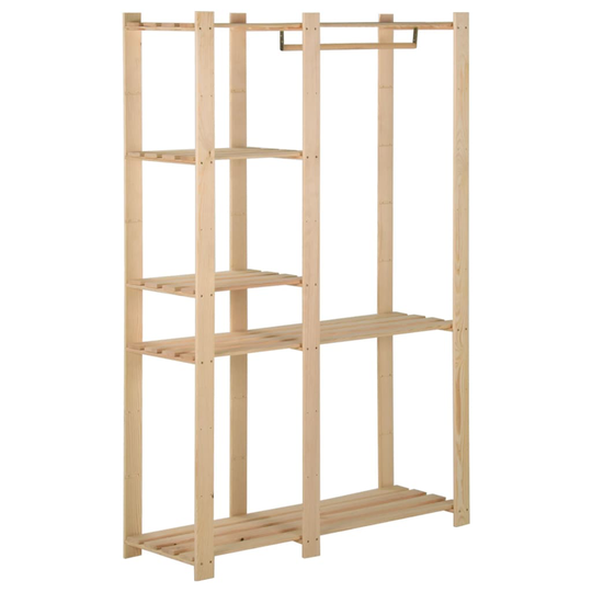 vidaXL Klädställning 110x38x170 cm massiv furu