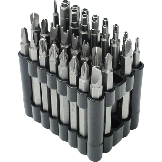 Brüder Mannesmann M29732 Bit-Set 32 delar T-Profil med lock, Stjärnspår Phillips, Stjärnspår Pozidriv, Spår, Spårmutter, Inner-sexkantig BO