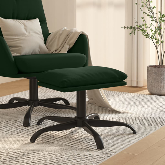 vidaXL Fotpall mörkgrön 60x60x39 cm sammet