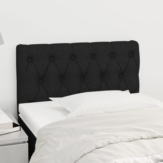 vidaXL Huvudgavel svart 80x7x78/88 cm tyg