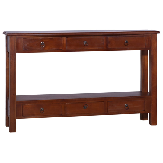 vidaXL Avlastningsbord klassisk brun 120x30x75 cm massiv mahogny