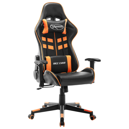 vidaXL Gamingstol svart och orange konstläder