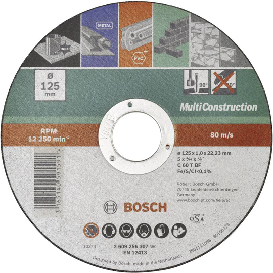 Separationspår rakt 115 mm 22.23 mm Bosch Accessories ACS 60 V BF 2609256306 1 st