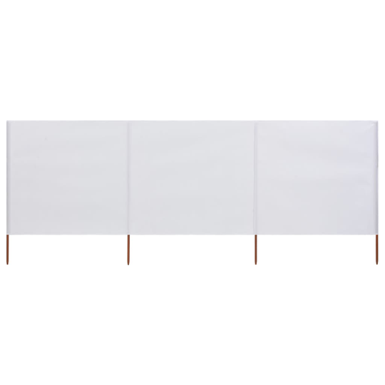 vidaXL Vindskydd 3 paneler tyg 400x80 cm sandvit