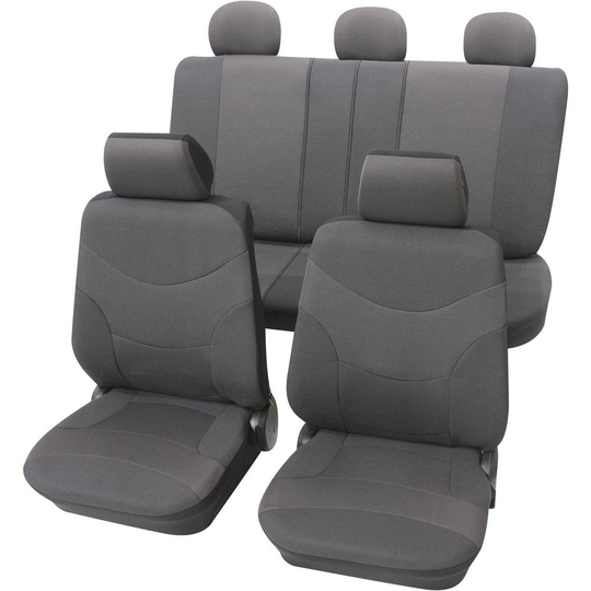 Petex 23474901 Vesuv Stolklädsel 17 delar Polyester Grå Förarsäte, Passagerarsäte fram, Baksäte