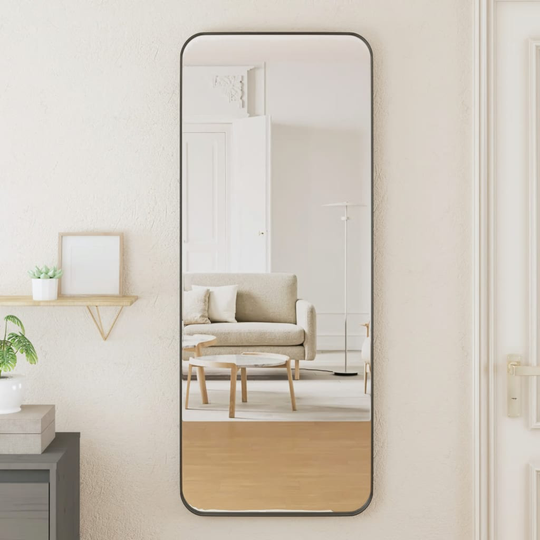 vidaXL Väggmonterad spegel svart 40x100 cm rektangulär