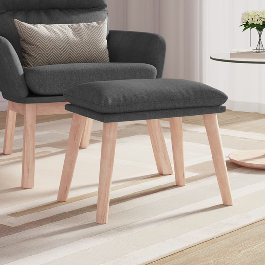 vidaXL Fotpall mörkgrå 45x29,5x39 cm tyg