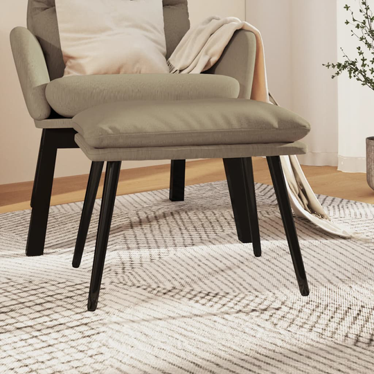 vidaXL Fotpall ljusgrå 45x30x39 cm mikrofibertyg