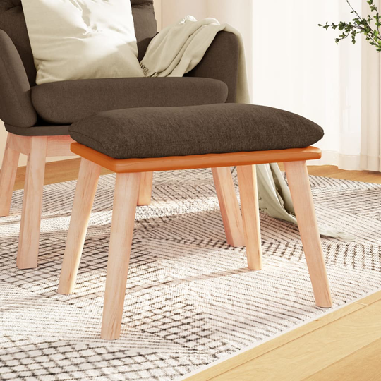 vidaXL Fotpall brun 45x29,5x39 cm tyg och konstläder