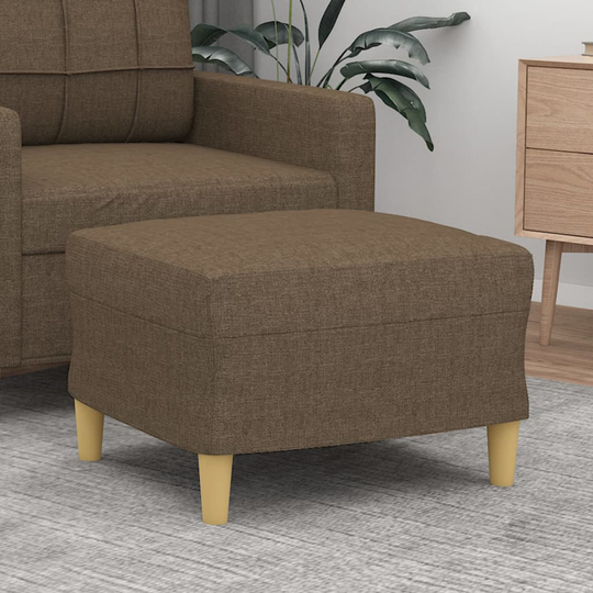 vidaXL Fotpall brun 60x50x41 cm tyg