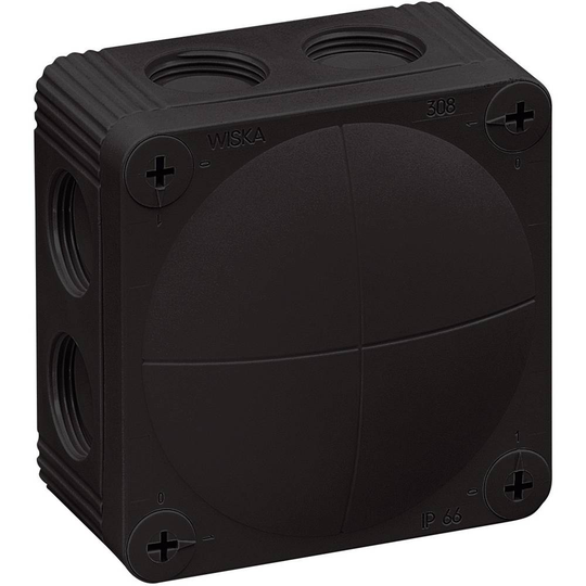 Wiska 10060581 Avgreningsbox (L x B x H) 85 x 85 x 51 mm Svart IP66