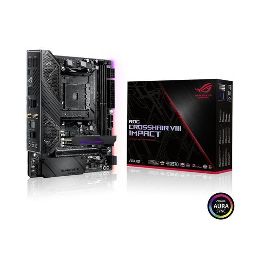 Asus ROG CROSSHAIR VIII IMPACT Moderkort Sockel AMD AM4 Formfaktor Mini-DTX Moderkort-chipset AMD® X570