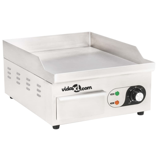 vidaXL Elektriskt stekbord rostfritt stål 2000 W 36x47x22 cm