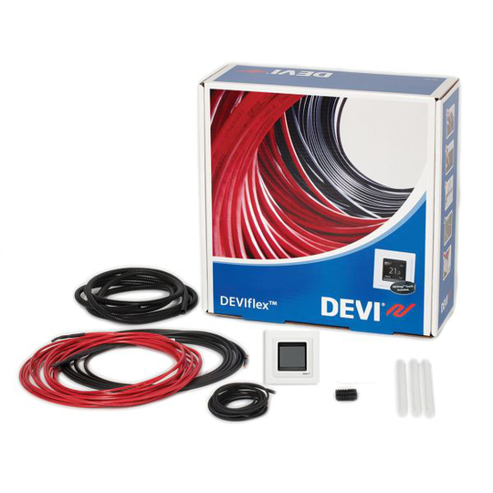 DEVI DEVIkit 100T Golvvärmekabel med DEVIreg Touch 200W, 20 m
