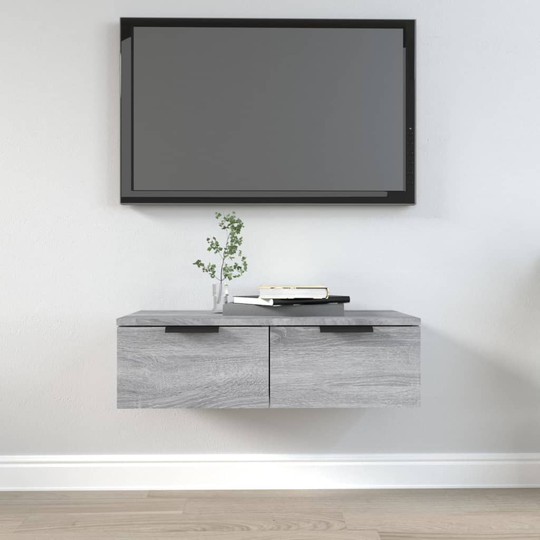vidaXL Väggskåp grå sonoma 68x30x20 cm konstruerat trä