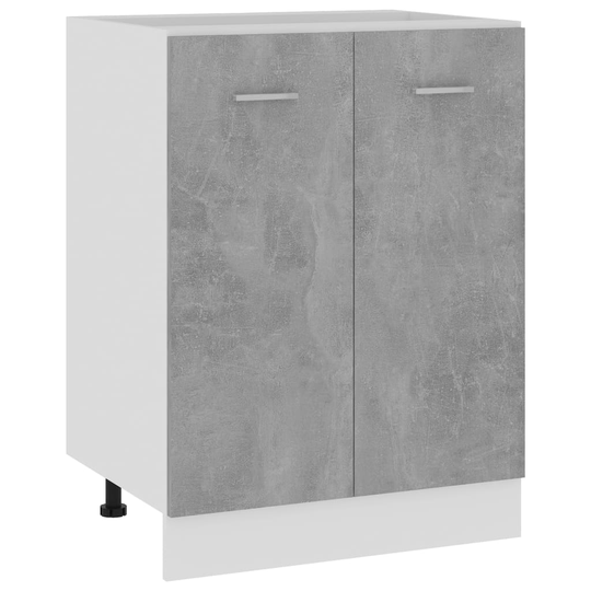 vidaXL Underskåp betonggrå 60x46x81,5 cm spånskiva