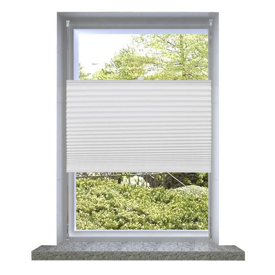 vidaXL Plisségardin 40x200 cm vit