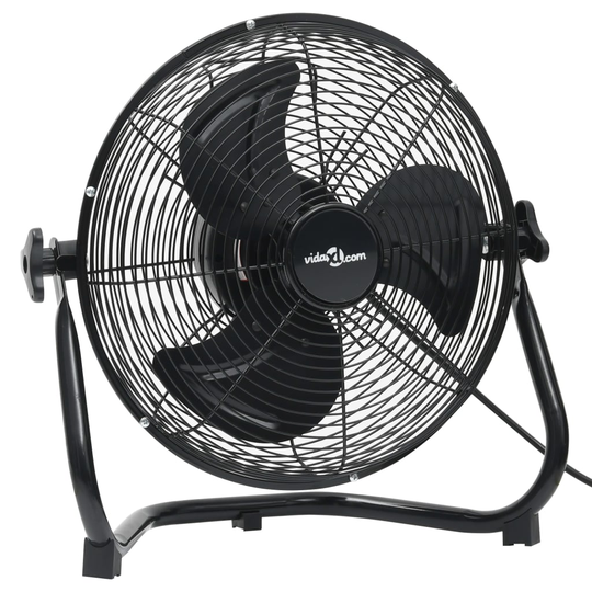 vidaXL Golvfläkt 3 hastigheter 60 cm 120 W svart
