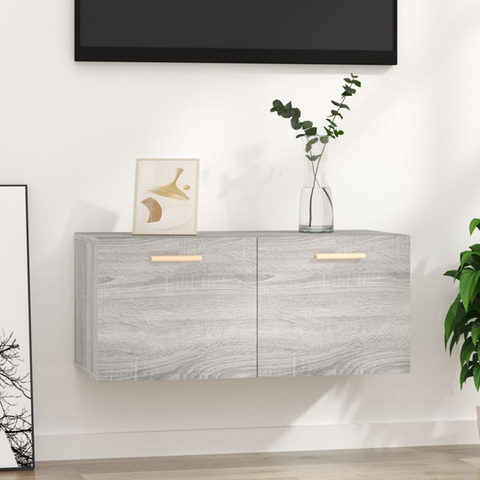 vidaXL TV-bänk grå sonoma 80x35x36,5 cm konstruerat trä