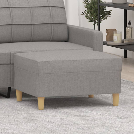 vidaXL Fotpall Ljusgrå 70x55x41 cm tyg