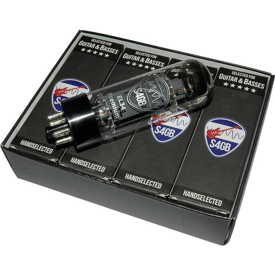 EL34 S4GB Premium elektronrör matchande kvartett Utvalt för Gitarr & bas Ändpentod Antal poler: 8 Lampsockel: Oktal Innehåll 4 st