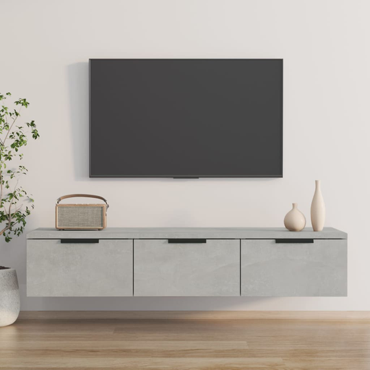 vidaXL Väggskåp betonggrå 102x30x20 cm konstruerat trä