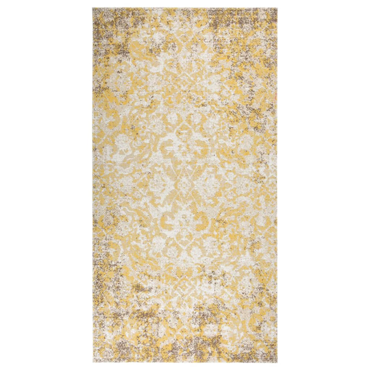 vidaXL Utomhusmatta plattvävd 80x150 cm gul