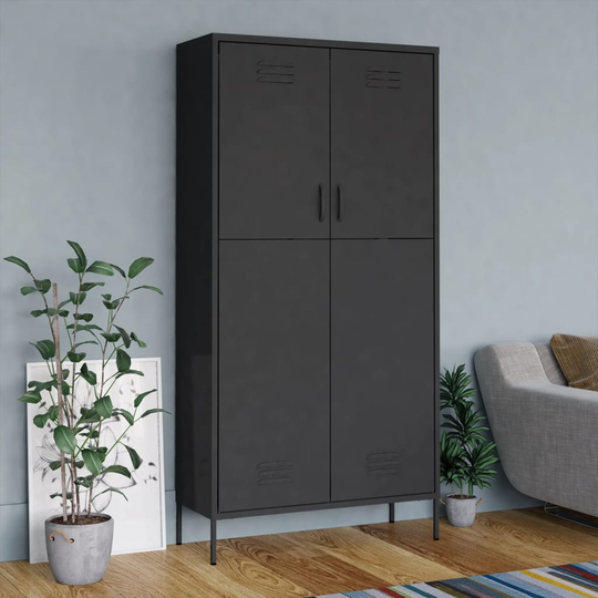 vidaXL 336243 garderob antracit 90x50x180 cm Stål