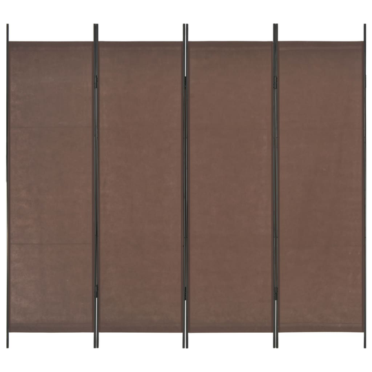 vidaXL Rumsavdelare 4 paneler brun 200x180 cm