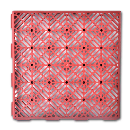 vidaXL Golvplattor röd 29x29 cm 24 pack