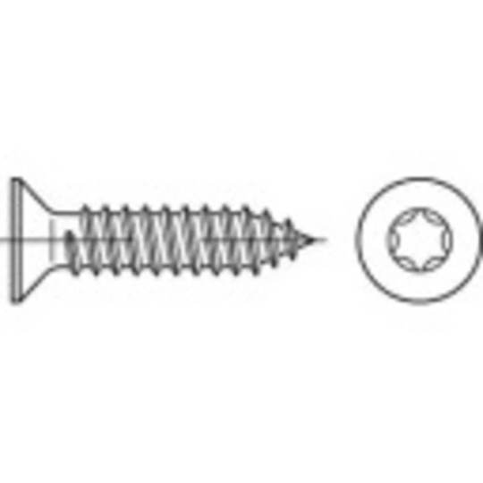 TOOLCRAFT 149636 Försänkta plåtskruvar 4.2 mm 70 mm T-profil ISO 14586 Stål galvaniskt förzinkad 500 st