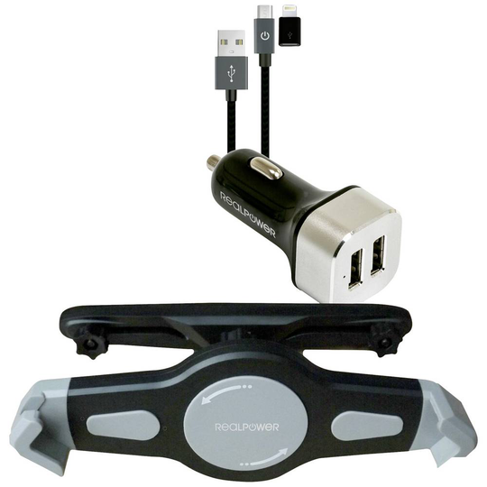 RealPower Tablet Car Set Fordonshållare Passar till följande märken: Universell 17,8 cm (7) - 27,9 cm (11)