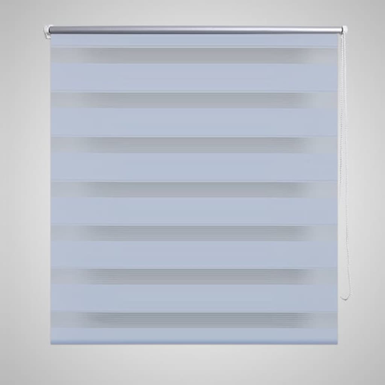 vidaXL Rullgardin randig vit 80 x 150 cm transparent