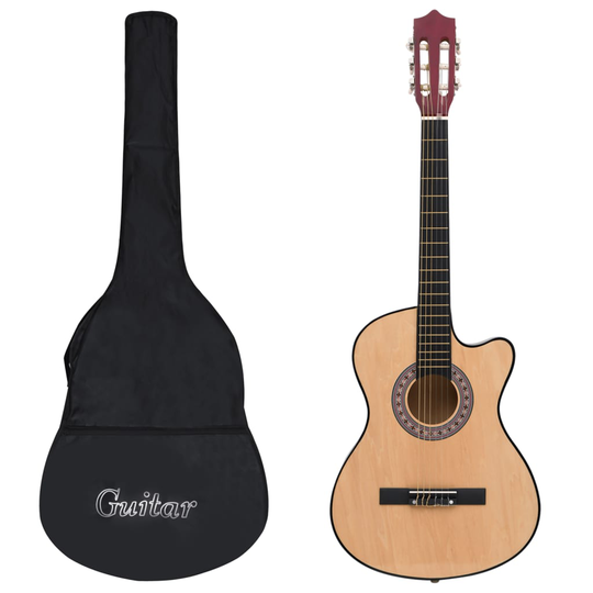 vidaXL Akustisk gitarr 12 delar med 6 strängar western 38"