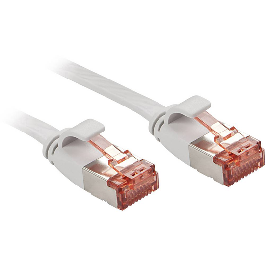 LINDY 47555 RJ45 Nätverk Anslutningskabel CAT 6 U/UTP 10.00 m Grå med låsskydd