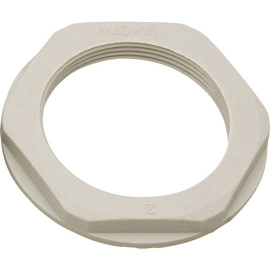 Låsmutter 97816 med krage M12 Polyamid Grå-vit (RAL 7035) Helukabel KMK-PA 1 st