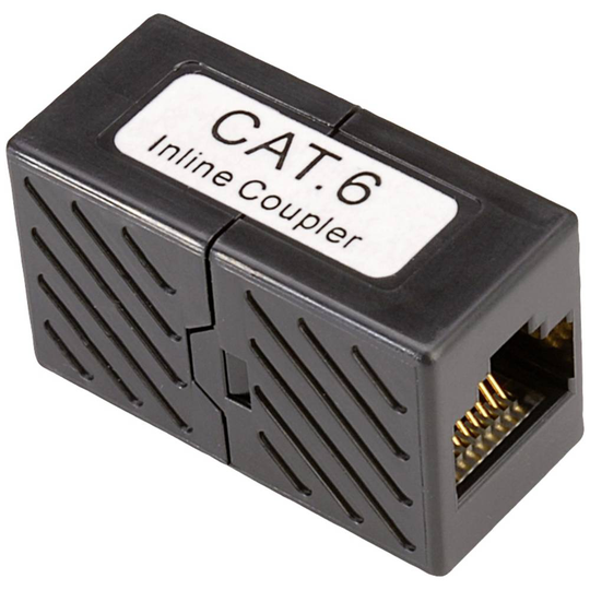 Roline RJ45-kopplare RJ45 Adapter CAT 6 Svart