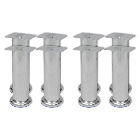 vidaXL Soffben 8 st rund krom 180 mm